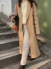 Kvinnors jackor vinterlånga ullrock kvinnor tjock varm jacka kvinnlig koreansk mode lösa outwear damer casual hylsa cardigan rockar 231205
