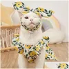 Vêtements pour chiens Chiens Robe Pet Belle-Looking Fine Workmanship Tissu Charme Fleur Imprimé Bouton Design Vêtements Pour Livraison Quotidienne Dhlxk