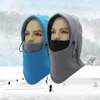 Czapki czapki z czapką rowerową zimową czapkę narciarską na zewnątrz Unisex kapelusz z kapturem z maską Balaklava z Earflap Ushanka Rosja Pluszowa ciepła kapelusz 231205