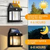 Solar Lights Outdoor Retro Tungsten Filament Wall Lamp Solar Powered LED Outdoor Lighting w/Sunlight Prowered Motion Sensor Lamp