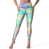 Leggings da donna Tie Dye Stile Hippie Allenamento Pantaloni da yoga Push Up Novità Leggins Collant sportivi stampati elasticizzati XL XXL