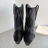 Designer Boot Knight Stiefel Damen Luxus Wüstenstiefel Stickerei Retro Klassiker Echtleder Ankle Booties Schuhe