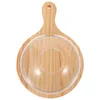 Ensembles de vaisselle Clear Dome Ustensiles de service Table à manger Couvercle en verre Fumer la poussière de dîner en bois