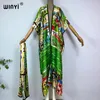 Mulheres Swimwear WINYI Kimono com Cinto Impressão Verão Boho Bikini Cover-up Elegante Moda Cardigan Sexy Férias Maxi Beach Maiô Vestido