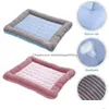 Kennels Pens Top Calidad Verano Enfriamiento Pet Dog Mat Ice Pad Slee Mats para perros Gatos Kennel Cool Cold Seda Bed 201124 Drop Entrega DHHHW