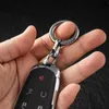 Keychains Lanyards Luxury 360° Rotation Key Ring High-End Inlaid Copper Car Key Chain Connection Buckle Keychain Accessories 231205