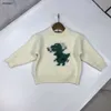 Pull de luxe pour bébé Sweat à capuche pour enfant en jacquard dinosaure Taille 90-150 vêtements de marque pour enfants Pull à manches longues tricoté pour tout-petits Dec05