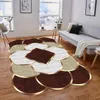 Tapis de forme spéciale tapis doré de luxe décoration de salon maison enfants chambre tapis tapis de sol lavables antidérapants tapis de grande surface 231206