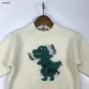 Pull de luxe pour bébé Sweat à capuche pour enfant en jacquard dinosaure Taille 90-150 vêtements de marque pour enfants Pull à manches longues tricoté pour tout-petits Dec05