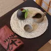 Cushion/Decorative Natural Corn Husks Woven Floor Cushion Style Straw Round Pouf Tatami Sitting Seat Cushion Simple Handmade Mat Home Deco