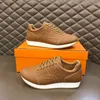 Famous Casual Shoes Men Boomerang Running Sneakers Italy Luxurious Elastic Band Low Tops Brown Calfskin Light Sole Designer VII Fans Fantasy Sports Shoes Box EU 38-45