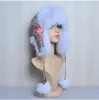 Beanieskull Caps女性用の女性用の毛皮の帽子本物の毛​​皮キャップ