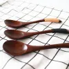 Brown Wooden Spoons Large Long Handled Spoon Kids Spoon Kinking Wood Rice Soup Dessert Wooden Utensils Kitchen Accessories ZZ