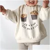 Sweats à capuche Sweats à capuche Sweatshirts Bobotcnunu Automne Enfants Vêtements Filles Mignon Gâteau Modèle Sweat À Capuche Garçons Sweat Mode Childr Dhxqm