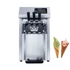 Three Flavors Soft Ice Cream Machine Commercial Ice Cream Makers Automatic Sweet Cone Gelato Vending Freezing Machine