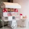 1 pz auto, 1 pz supporto quadrato, 1 pz mezzo fondale) Nuovo design acrilico champagne carrello dessert display bar carrello caramelle per decorazioni di nozze 97