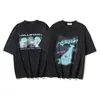 Hellstar tees t-shirts män tryckt designer eur amerikansk storlek skjorta gata fit shorts hylsa kläder 2024SS
