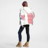 Damen-Designer-Daunenwinter-Windschutzjacke mit gestreiften Buchstaben, hochwertige Daunenjacke, modische Damen-Windjacke mit dunklem Muster von Monoraw für Damen