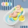 Bathing Tubs Seats Baby Shower Bath Tub Pad Lnfant Baths Holder Non-Slip Sponge Cushion Newborn Safety Security Bathtub Seat Support N Dhtys