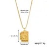 Pendant Necklaces Retro Stainless Steel Heart Box Magic Po Square Floating Locket Openable Moon Necklace Family Gifts