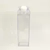 500 ml de cartons de lait en plastique bouteilles d'eau bpa bpa gratuit transparent transparent extérieur carré jus de jus fy5230 1206