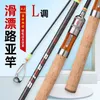 Sougayilang 123cm 2 Sections Carbon Fiber Ice Fishing Rod with Lightweight Wooden Handle Winter Rods Tackle Gear 211123