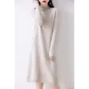 Urban Sexy Dresses 100 Wool Dress for Women 2023 AutunMwinter Cashmere Sweaters Long Style 5Colors Jumpers DR01 231206