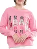 Designerskie bluzy damskie Walnut Clip Sportowa koszula z kreskówka cekin haftowa załoga szyja długie rękawy kwiatowy jesień/zima swoboda 231206