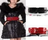 Bälten Kvinnor Luxury Patent Leather Wide Stretch Belt Fashion Design Black Red Lämplig för casualofficeparty7666157