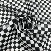 Bandanas Black And White Checkered Hip-hop Headscarf Checkerboard Pure Cotton Square Scarf For Men Women