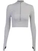 Women's Hoodies Zipper Half-Open Collar Long-Sleeved Sweater For Women 2023 Fashion Autumn Solid Color Sexy Slim Top