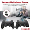 Nostalgic Host X2 Plus Game Stick 4K 3D Retro Video Console 2.4G Wireless Controllers HD 4.5 System Inbyggd 41000 spel 40 Drop Del Dhmyv