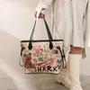 Вечерняя сумка-ведро Сумка с граффити Роскошная дизайнерская сумка с милым медведем Высокое качество Большая модная женская сумка-тоут 231206