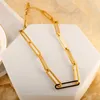 Choker Gold Plated 18 K Stainless Steel Thick Cuban Link Chain Chunky Necklace Miami For Women Men Exaggerated Wholesale Jewelry