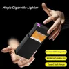 Windproof Double Arc Lighter TYPE-C Rechargeable Cigar Creative Pull Magic Cigarette Box Can Hold 20 Cigarettes