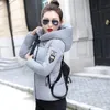 Womens Down Parkas Hooded Thick Warm Short Jacket Cotton Padded Parka Basic Coat Female Winter Women Outerwear 5XL 231206