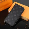 Cartera de diseñador M60017 Cartera de cuero para mujer Tarjeteros largos con cremallera Monederos Mujer Muestra carteras de mano exóticas Viene con una caja. El mejor producto para regalar