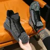 Boots Diamond Elegant and Ankle for Women Winter Bottom Women s Snow Round Toe Thick Warm Flashing Shoes 231206