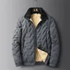 Męskie w dół parkas zimowa ciepła kurtka Czarna szara gruba bawełniana bawełniana polar stojak termiczny płaszcz kołnierza Man Windbreaker Casual plus rozmiar 8xl 231206