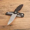 G8579 Flipper Folding Knife 5Cr15Mov Stone Wash 4.5mm Blade G10 with Steel Sheet Handle Ball Bearing Fast Open Folding Knives