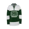 Maßgeschneiderte Ohio Bobcats #16 Hartman #11 Harris #10 Lubin Hockey-Trikots für Herren, genähtes College-Hockey-Trikot von hoher Qualität