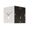 ウォールクロックリビングルーム時計装飾エレガントアートブラックホームホワイトモダンデザインベッドルームキッチンノルディックサート装飾