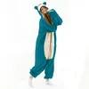 Damska szata hksng zima dorosłe zwierzę Mike Duck Oneies Shark Fox Kigurumi piżama małpa kreskówka kostiumów Jumpsuits Christmas Hooded 231206