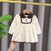 Sets Winter Fashion Children's Knitted Dress Girls Princess Style Doll Collar Long-sleeved Sweater Dress Kids Toddler Party Clothing 231202