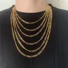 Chains Unisex Classic Figaro Link Chain Punk Hip Hop Lead-tin Alloy Long Necklace Cable Rope With Lobster Clasp Jewelry