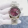 Wristwatches Men's Luxury Automatic Mechanical Purple Ice 37mm Dial Stainless Steel 904L Classic Fashion Brand Watch