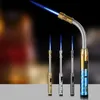 360° Use Hose Metal Butane No Gas Lighter Spray Gun Turbo Jet Blue Flame Torch Outdoor BBQ Cigar Kitchen Welding Jewelry Tools