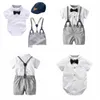 Clothing Sets Gentleman Baby Boy Summer Suit Fashion 0-24 Months Infant Party Baptism Christmas Kids Boys Clothes 3Pcs Drop Delivery M Dhfmt