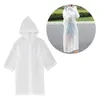 Płaszcz przeciwdeszczowy Płaszcz Przezroczysty płaszcz przeciwdeszczowy poncho ponchos na zewnątrz połączony biały dorosły kaptur