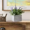 Decorative Flowers Artificial Lavender Plant In White Rustic Wood Box Bouquet Wrapping Paper Eucalyptus Leaves Blue Peony Artifi